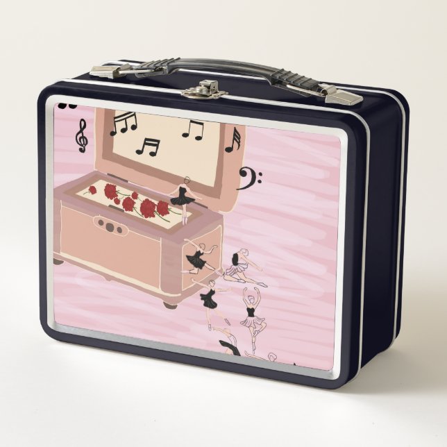 Ballerina Symphonie in einer Box Metall Brotdose (Vorderseite)