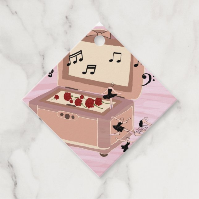 Ballerina Symphony in a Box - Ballerina Art Geschenkanhänger (Vorderseite)