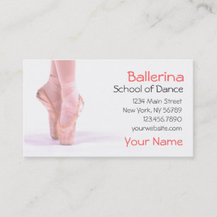 Ballerina Tance Instructor Visitenkarte