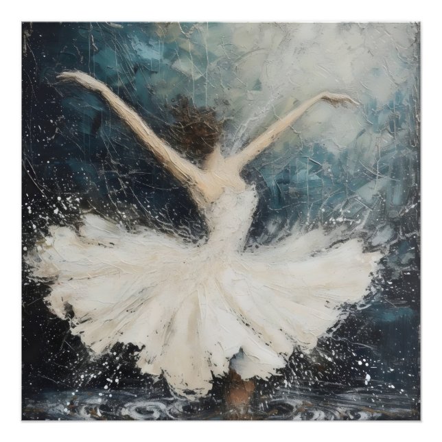 Ballerina Tanz Abstrakte Kunst Fotodruck (Vorne)