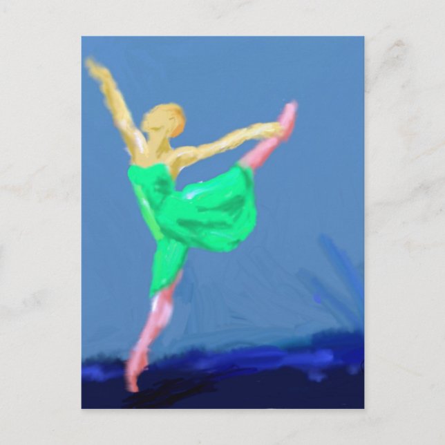Ballerina Tanz Art Postkarte (Vorderseite)