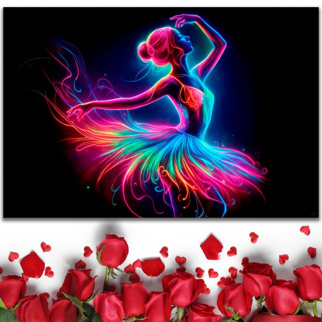 Ballerina Tanz farbenfroh elegantes Mädchen hellen Poster (Von Creator hochgeladen)