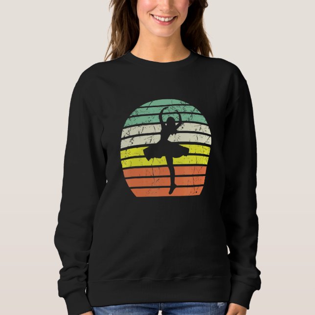 Ballerina Tanzballett Vintage Position S Sweatshirt (Vorderseite)