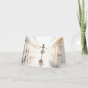 Ballerina Tanzen in der Halle BLANK Karte