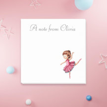 Ballerina Tanzen in rosa Kleid Personalisiert