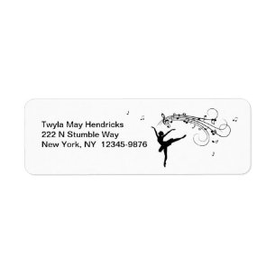 Ballerina Tanzen mit Musiknoten