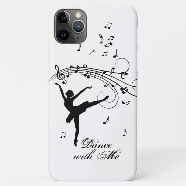 Ballerina Tanzen mit Musiknoten Case-Mate iPhone Hülle (Rückseite)