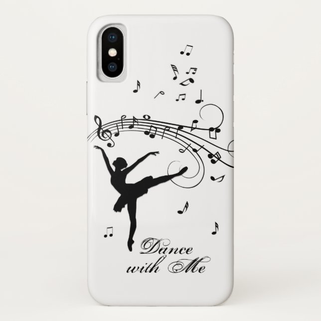 Ballerina Tanzen mit Musiknoten Case-Mate iPhone Hülle (Rückseite)