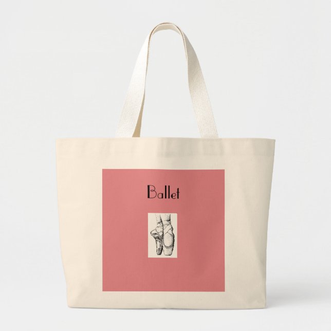 Ballerina-Tänzer-Ballett-Schuh-Taschen-Tasche Jumbo Stoffbeutel (Vorne)