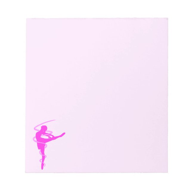 Ballerina-Tänzer mit glühender Wirkung Notizblock (Vorderseite)