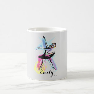 Ballerina Tänzerin Aquarell  Kaffeetasse