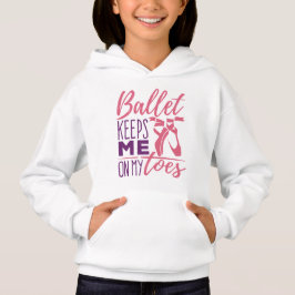 Ballerina-Tänzerin Behalte mich auf meinen Zehen Hoodie
