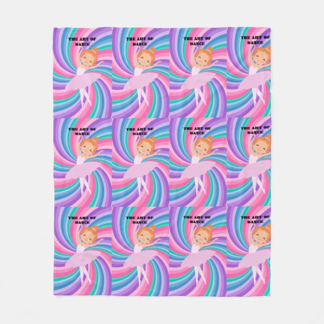 Ballerina-Tänzerin Fleecedecke (Vorderseite)