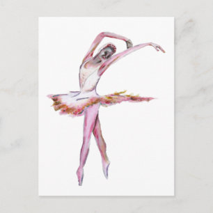 Ballerina , Tänzerin , Postkarte für Tanz