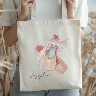 Ballerina Tänzerin Tote mit Namen Tragetasche