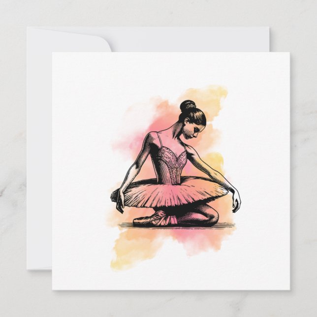 Ballerina tanzt in Farbe  (Vorderseite)