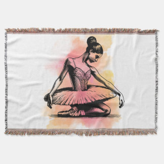 Ballerina tanzt in Farbe Decke