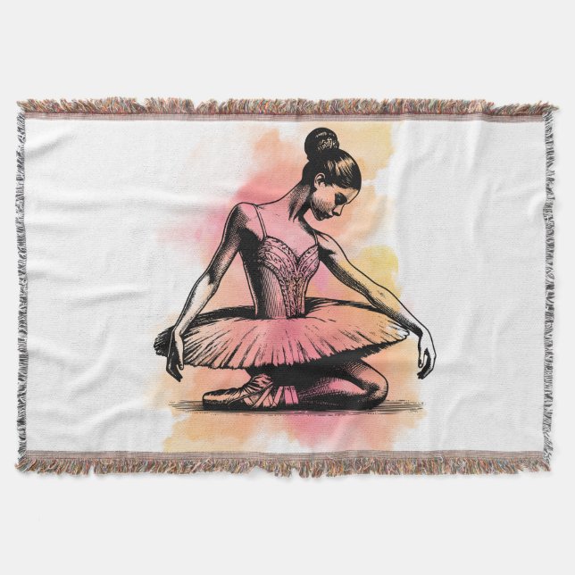 Ballerina tanzt in Farbe  Decke (Vorderseite)