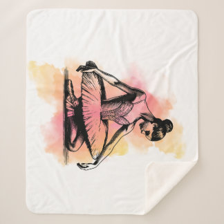 Ballerina tanzt in Farbe Sherpadecke