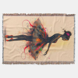 Ballerina Tanzt in Farbexplosion Decke