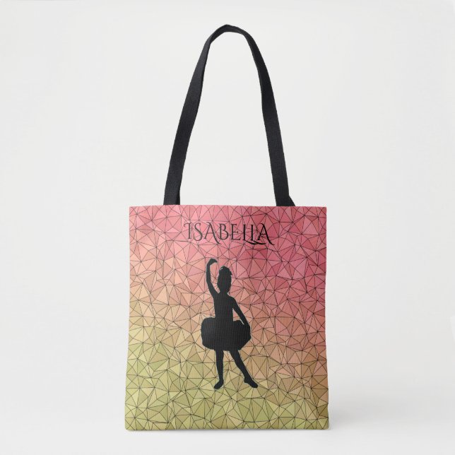 Ballerina Tasche mit individuelle Name. (Vorderseite)