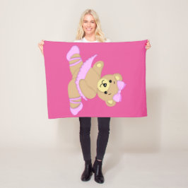 Ballerina Teddy Bear Fleecedecke