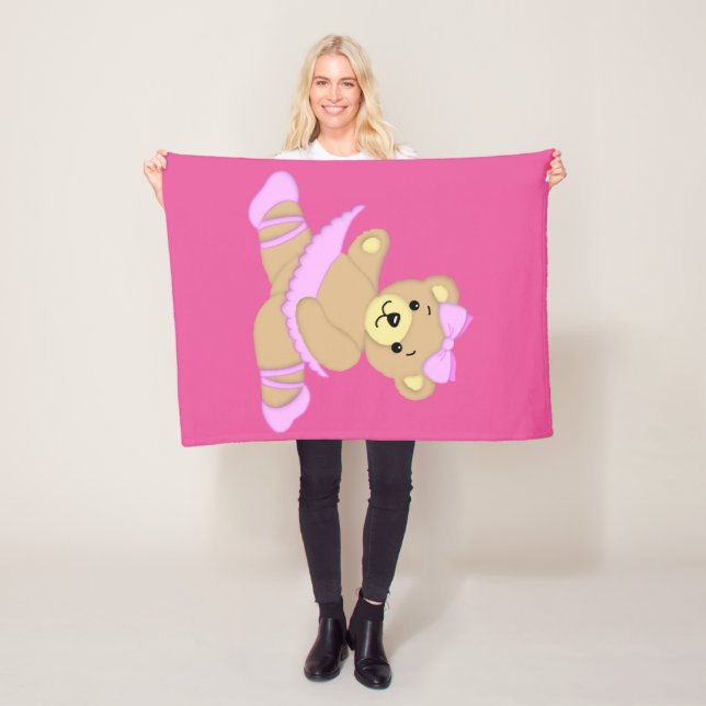 Ballerina Teddy Bear Fleecedecke (Beispiel)