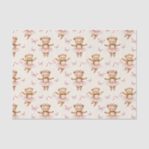 Ballerina Teddy Bears Pink Tutus und Schmetterling Seidenpapier