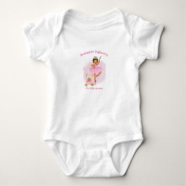 Ballerina, Teddybär und rosa Blume, Baby Bodysu Strampler