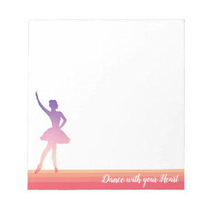 Ballerina Teenager Silhouette Notizblock