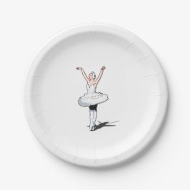 Ballerina-Themed Geburtstags-Party-Papier-Teller Pappteller