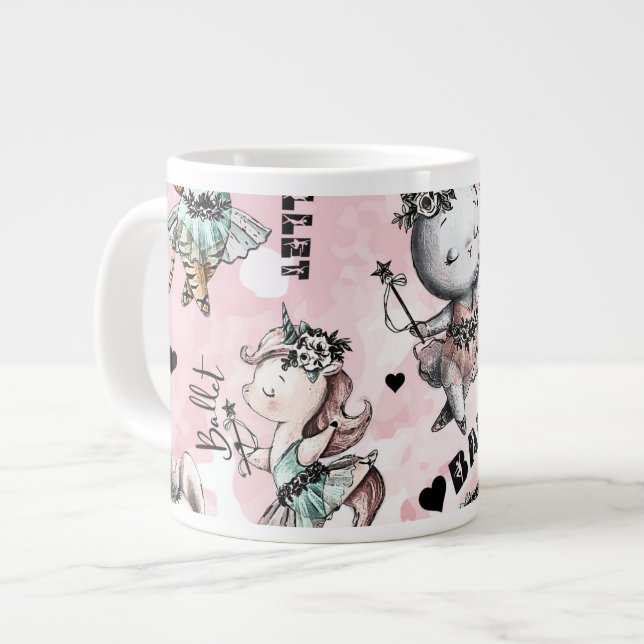Ballerina-Tiere Jumbo-Tasse (Vorderseite Links)