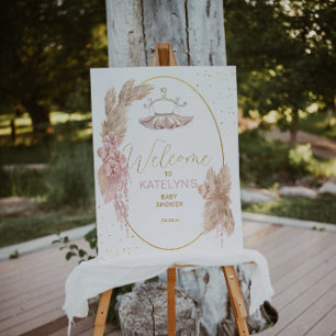 Ballerina Tutu Baby Dusche Begrüßungszeichen Poster