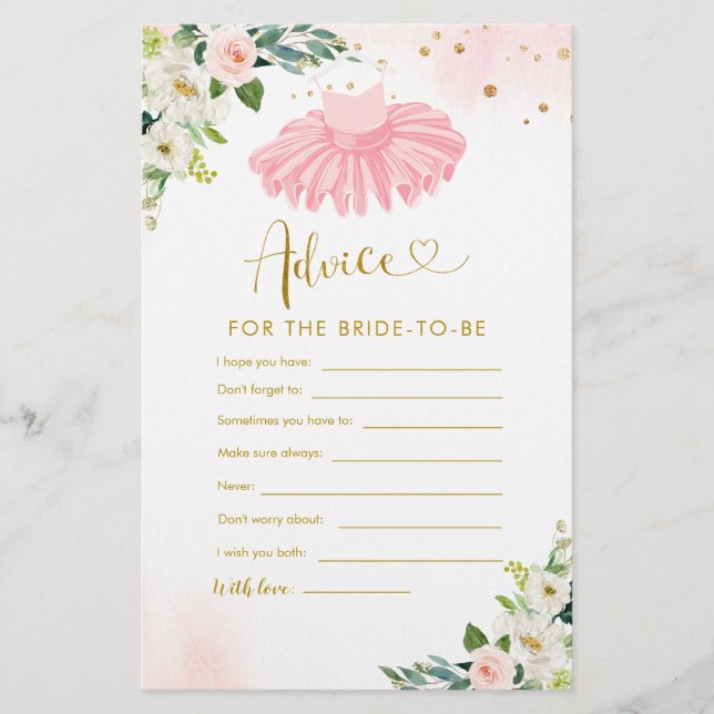 Ballerina Tutu Babyduschberatung für Eltern-Card (Vorderseite)