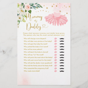 Ballerina Tutu Babydusche Mommy oder Daddy