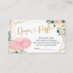 Ballerina Tutu Babydusche Windelwaschkarte Begleitkarte