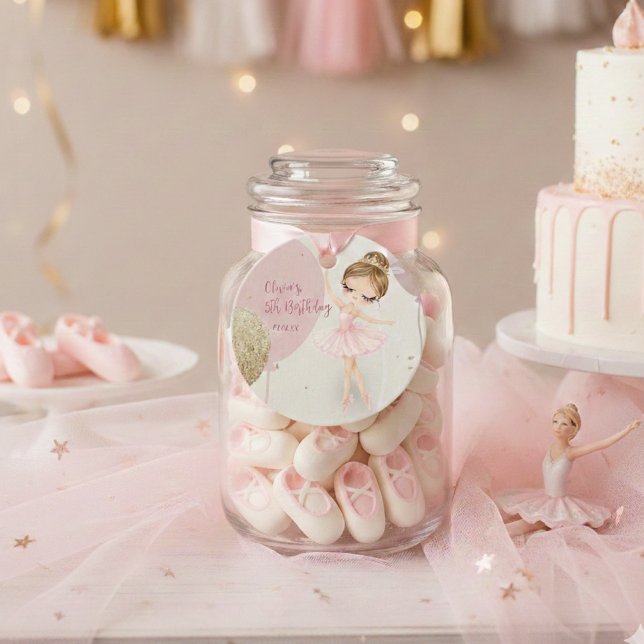 Ballerina tutu Ballet Dancer Girl Pink Birthday Geschenkanhänger (Von Creator hochgeladen)