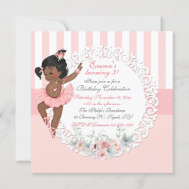 Ballerina Tutu Ballett Rosa Streifen Spitze Einladung