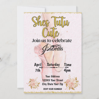 Ballerina Tutu Einladung zum Geburtstag