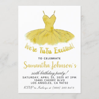 Ballerina TuTu Einladung zum Geburtstag