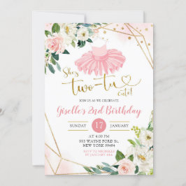 Ballerina Tutu Girl Zum zweiten Geburtstag Einladu Einladung