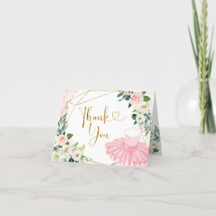 Ballerina Tutu Kinderdusche Danke für Ihre Faltkar