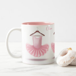 Ballerina Tutu Pink Hübscher Ballettname Zweifarbige Tasse