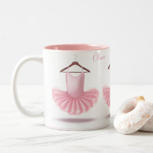 Ballerina Tutu Pink Hübscher Ballettname Zweifarbige Tasse