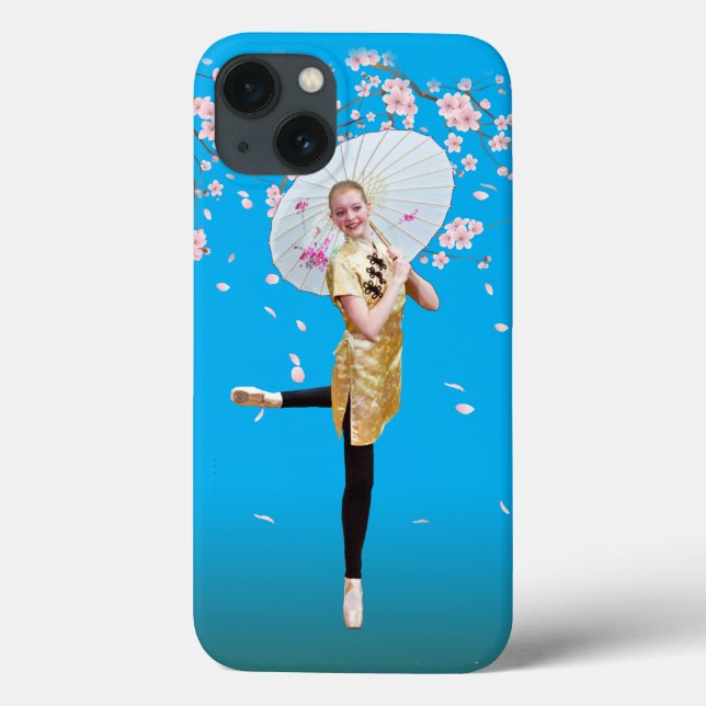 Ballerina und Kirschblüten Case-Mate iPhone Hülle (Rückseite)