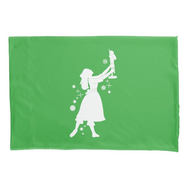 Ballerina und Nussknacker am Weihnachten Kissenbezug (Vorderseite)