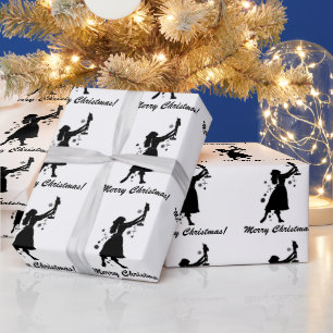 Ballerina und Nutcracker Frohe Weihnachtswrapping  Geschenkpapier