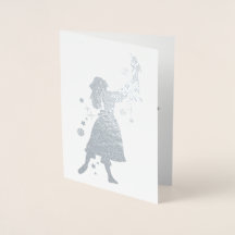 Ballerina und Nutcracker tanzen im Schnee