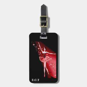 Ballerina und Rose Gepäckträger Gepäckanhänger