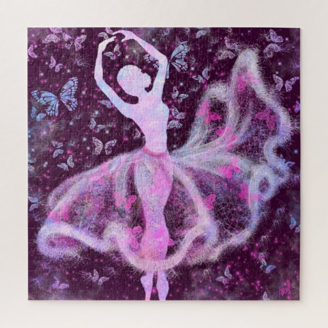 Ballerina und Schmetterlinge Jigsaw Puzzle - Balle (Vertikal)